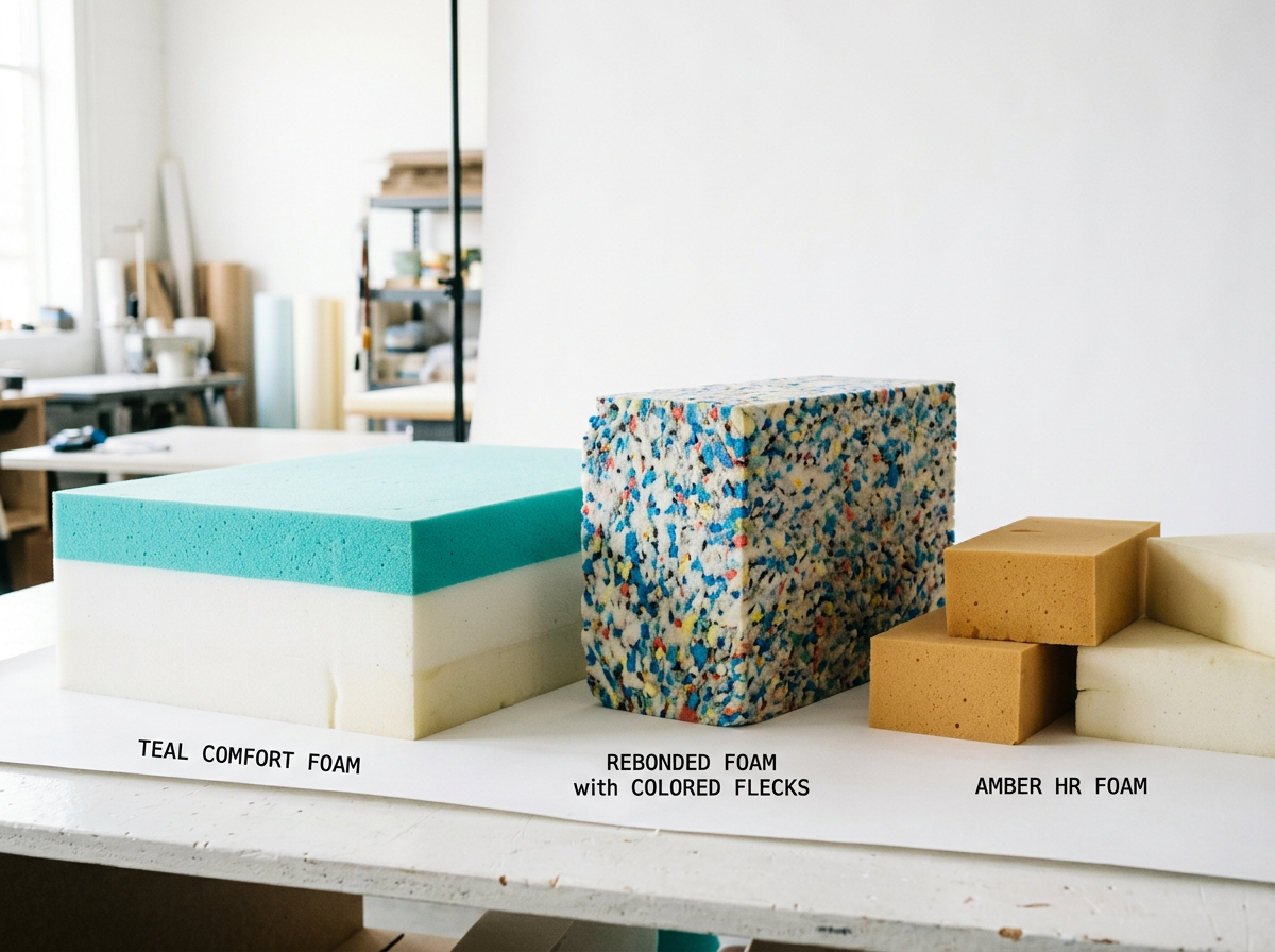 Coloured PU furniture foam